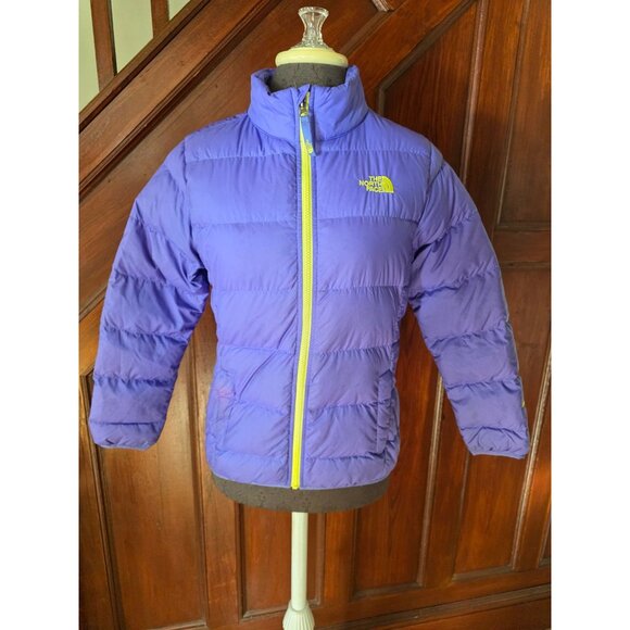 The North Face 550 Fill Down Puffer Jacket Purple Girls 14 - Picture 1 of 9